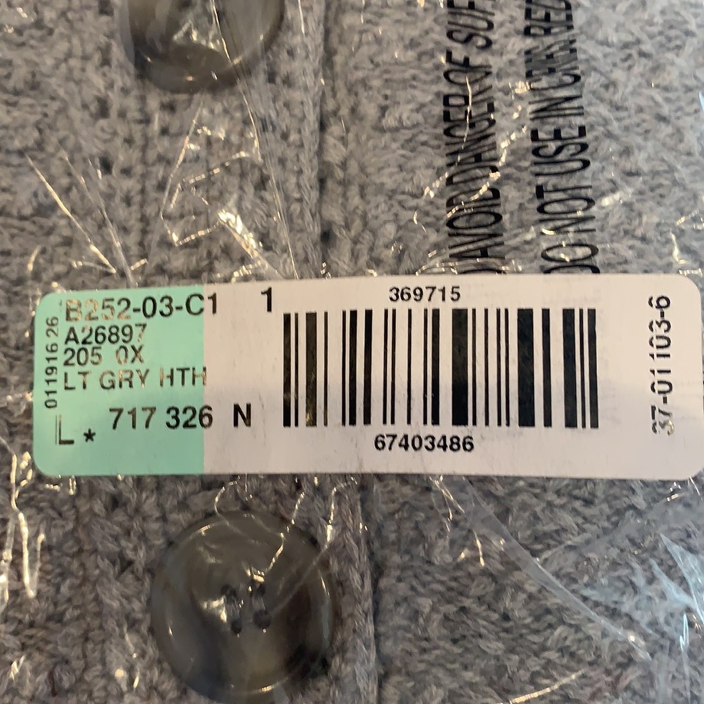 Appleseed's Knit Button Down Gray Cardigan Sweater NWT - Picture 9 of 10